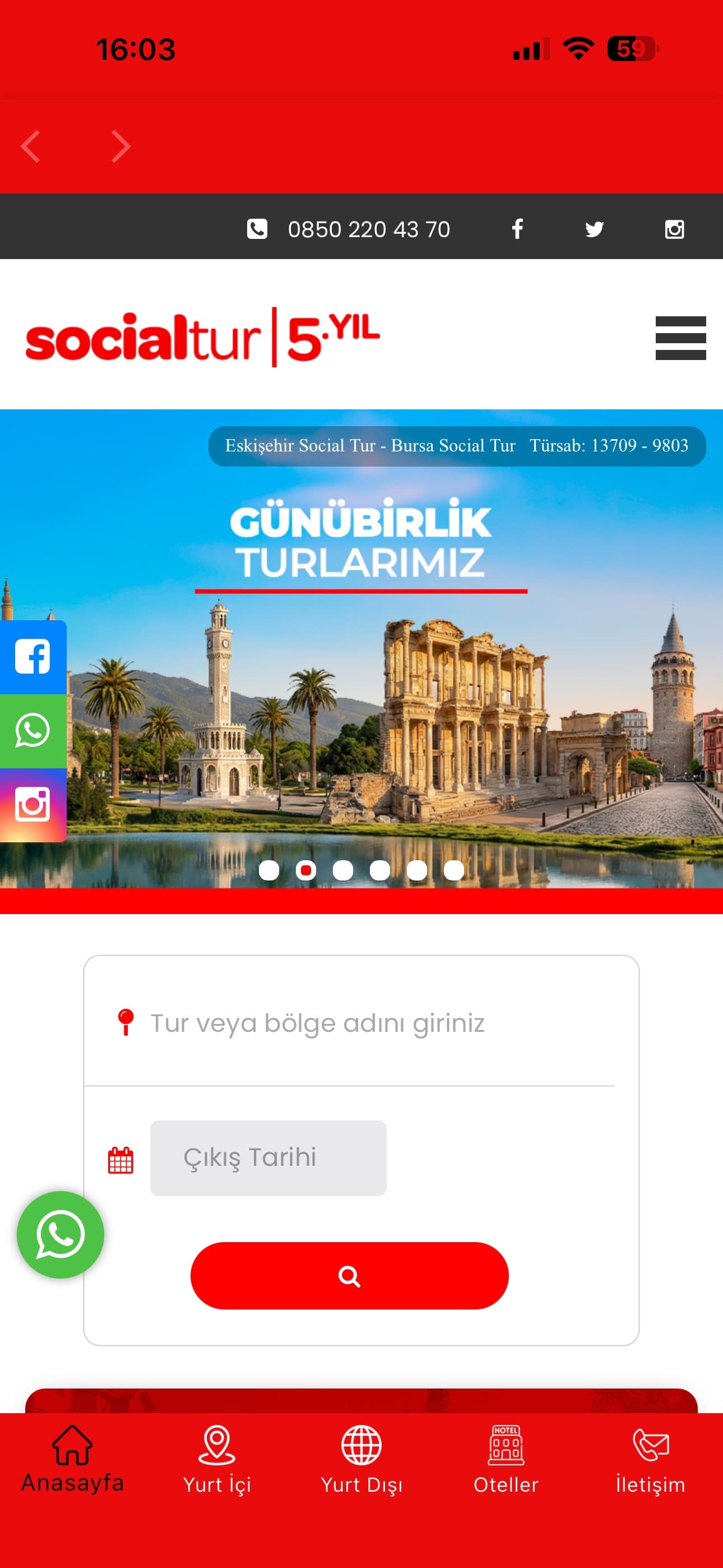 socialtur iOS ve Android mobil uygulaması