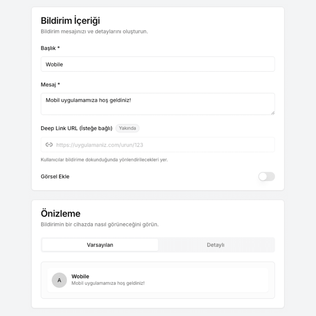 Push Bildirim & Etkileşim